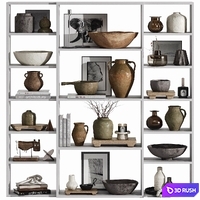 Decorative set 34 3D Model Vray, Corona