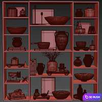 Decorative set 34 3D Model Vray, Corona