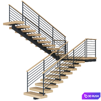Staircase 066 3D Model Vray, Corona