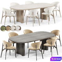 Elypse Dining Chair, Altura Dining Table 3D Model Corona