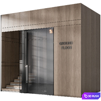 ELEVATOR &amp; STAIR NO16 3D Model Vray, Corona