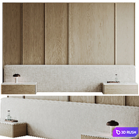Headboard Wall 3d Panel 1 3D Model Corona