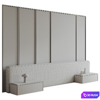 Headboard Wall 3d Panel 1 3D Model Corona