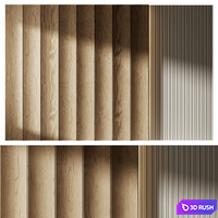 Decorative wall panels V19 3D Model Vray