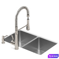 RUVATI kitchen sink 3D Model Vray, Corona