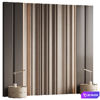 Wall panel/Headboard 9 3D Model Corona
