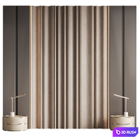 Wall panel/Headboard 9 3D Model Corona
