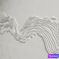Abstract composition Plaster panel 3D Model Corona