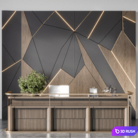 Reception Desk NO36 3D Model Vray, Corona