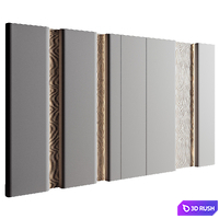 Headboard 3d Wall Panel 3D Model Vray, Corona