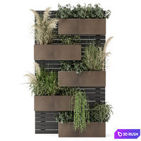 Outdoor Plants Pallet Vertical Planter Pots_Set 2989 3D Model Vray, Corona