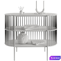Shelf Haris Black 3D Model Corona