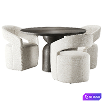 Norah Dining Chair Perth Round Dining Table 3D Model