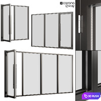 A set of metal windows and doors. Set 2 3D Model Vray, Corona