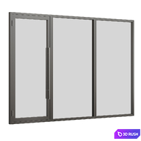 A set of metal windows and doors. Set 2 3D Model Vray, Corona
