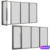 A set of metal windows and doors. Set 2 3D Model Vray, Corona