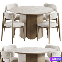 Clifford Torvall table and chair Torvall 3D Model Vray, Corona