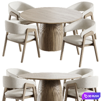 Josra Dining Chair and Arbor round table 3D Model Corona