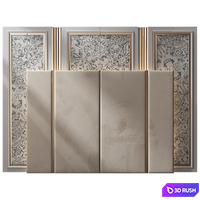 Wall Panel Decor 274 3D Model Vray, Corona