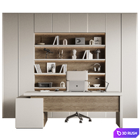 Boss desk 030 3D Model Vray, Corona