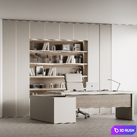 Boss desk 030 3D Model Vray, Corona