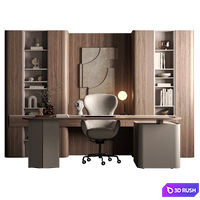Boss Desk - Office Furniture 807 3D Model Vray, Corona