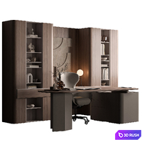 Boss Desk - Office Furniture 807 3D Model Vray, Corona