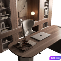 Boss Desk - Office Furniture 807 3D Model Vray, Corona