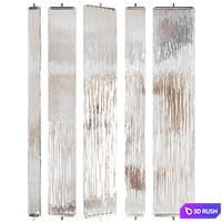 Glass partitions set 1 3D Model Vray, Corona