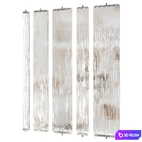Glass partitions set 1 3D Model Vray, Corona