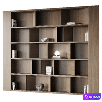 Wooden Shelf 03 3D Model