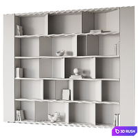 Wooden Shelf 03 3D Model Vray, Corona