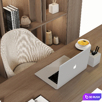 Home Office - Office Furniture 3D Model Vray, Corona