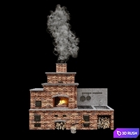 Barbecue oven / Brick BBQ 2014 3D Model Vray, Corona