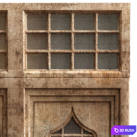 Old arabic turkish door set 134 3D Model Vray, Corona