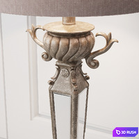 Mirrored Table Lamp 3D Model Vray