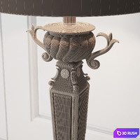 Mirrored Table Lamp 3D Model Vray