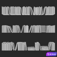 Collection of books 141 pieces. 3D Model Corona