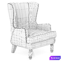 Dantone Home Chantilly Armchair 3D Model Vray