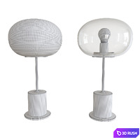 West Elm Balloon Glass Table Lamp 3D Model Vray, Corona
