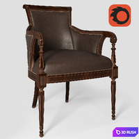 Ambella Home Charles Desk Chair 3D Model Corona