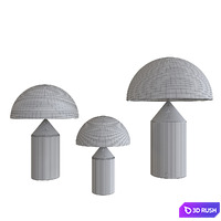 Oluce Atollo 3D Model Vray, Corona
