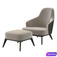 Leslie Armchair Minotti 02 3D Model Vray