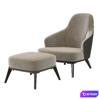 Leslie Armchair Minotti 02 3D Model Vray