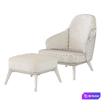 Leslie Armchair Minotti 02 3D Model Vray