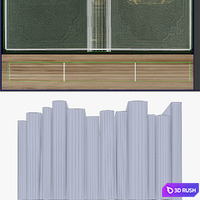Old books on the shelf set 11 3D Model Vray, Corona