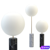 Giopato &amp; Coombes Soffio Frosted Table Short 3D Model Vray