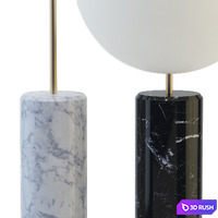 Giopato &amp; Coombes Soffio Frosted Table Short 3D Model Vray