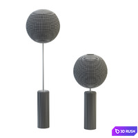 Giopato &amp; Coombes Soffio Frosted Table Short 3D Model Vray