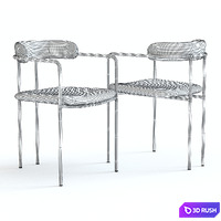 West Elm Lenox Dining Chair 3D Model Vray